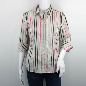 3/4 sleeve button down shirt
